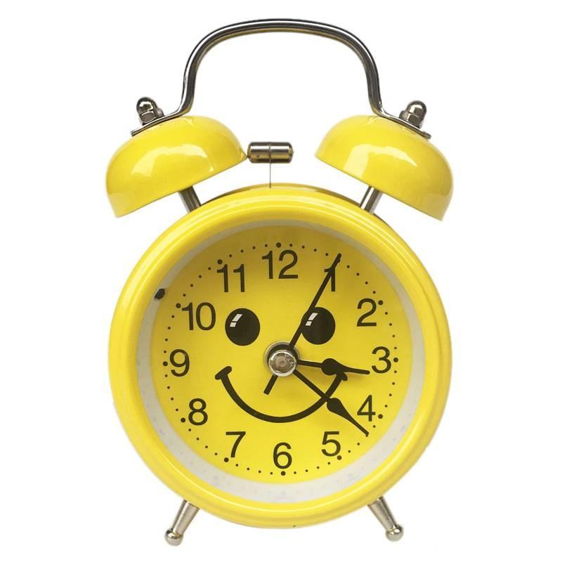 Childrens School Desk Alarm Clock With Metal Frame And Night Light Feature