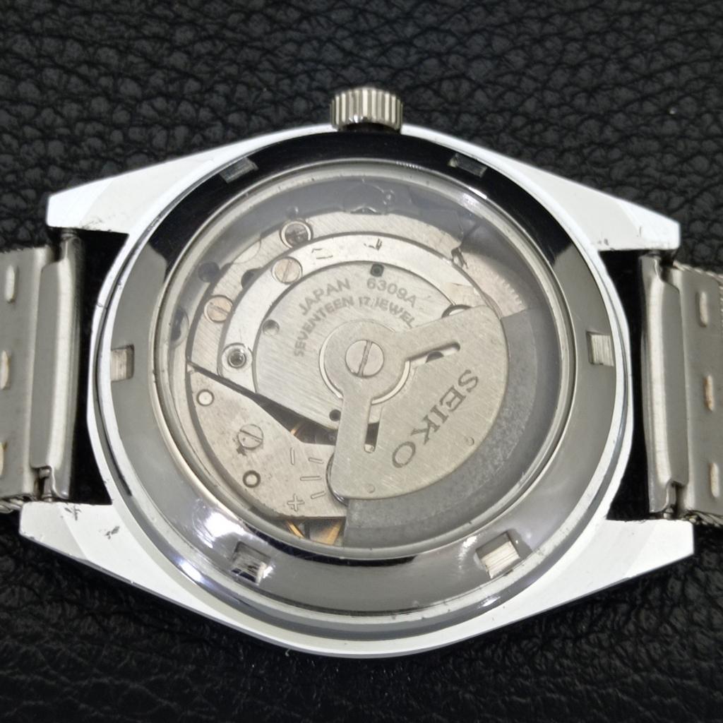 AUTOMATIC VINTAGE REFURBISHED SEIKO 5 6309A JAPAN MENS WHITE WATCH a441162-4 Sk-a441162