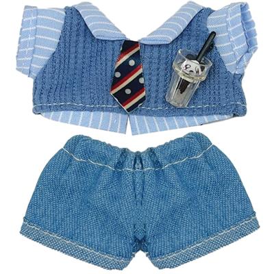 Hemd- und Hosen-Set mit Krawatte (10 cm) Blau [Gebraucht]