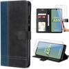 Case for Samsung Galaxy A05s - Navy Blue PU Leather Protection + 2 Tempered Glasses