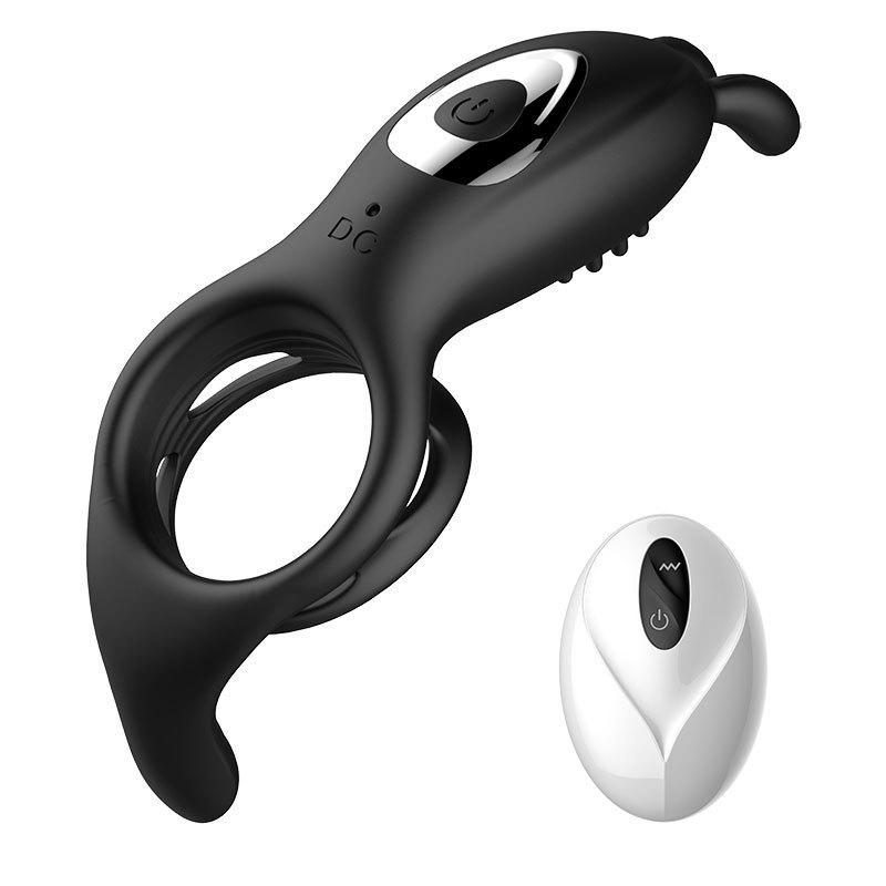 Vibrating Penis Sleeve and Cock Ring Set for Couples
