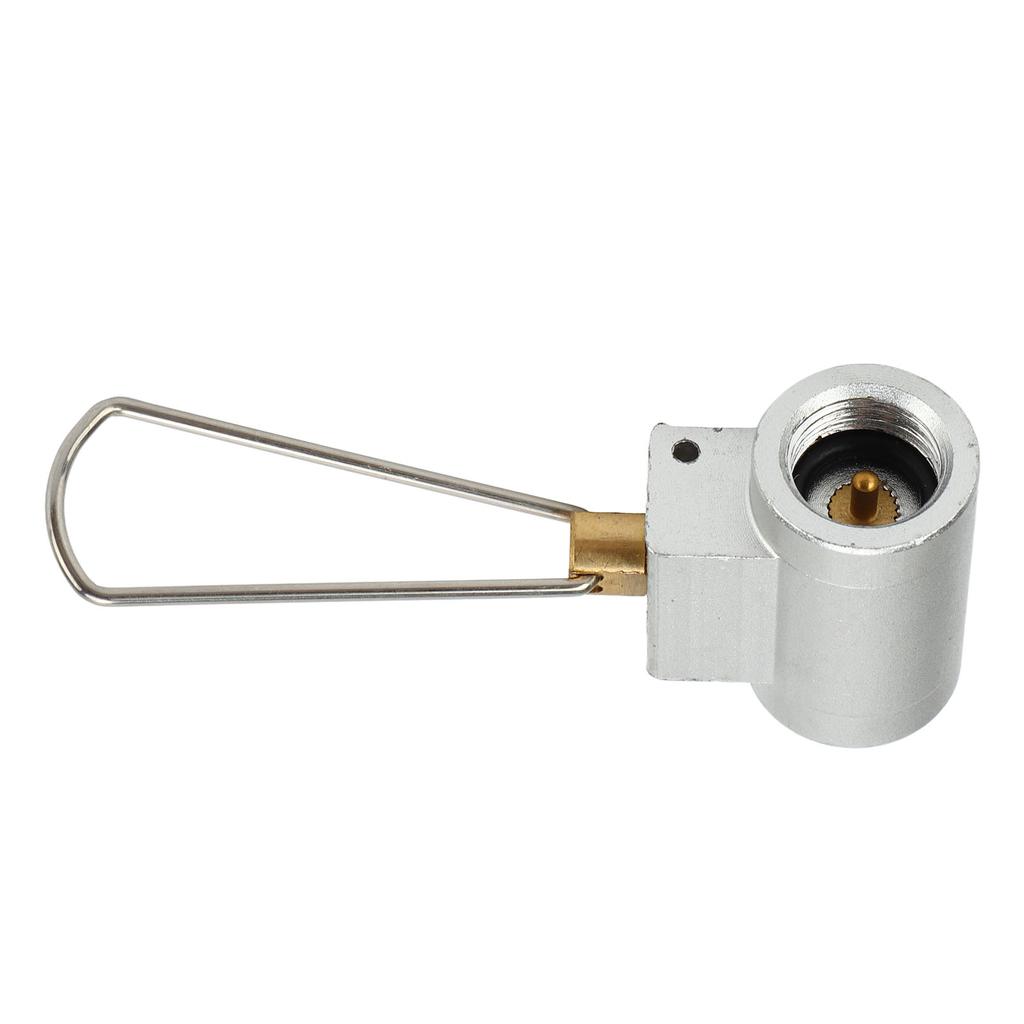 Outdoor Gas Tank Refill Valve Aluminum Alloy Frosted Gas Tank Mutual Filling Joint for Camping Hiking