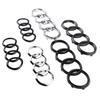 ABS 4 Ring Logo Chrome Black Car Front Hood Emblem Bonnet Badge Rear Trunk Badge Logo For New A3 A4 A5 A4L Q5 TT S4 Q3 Q4 S6 S7
