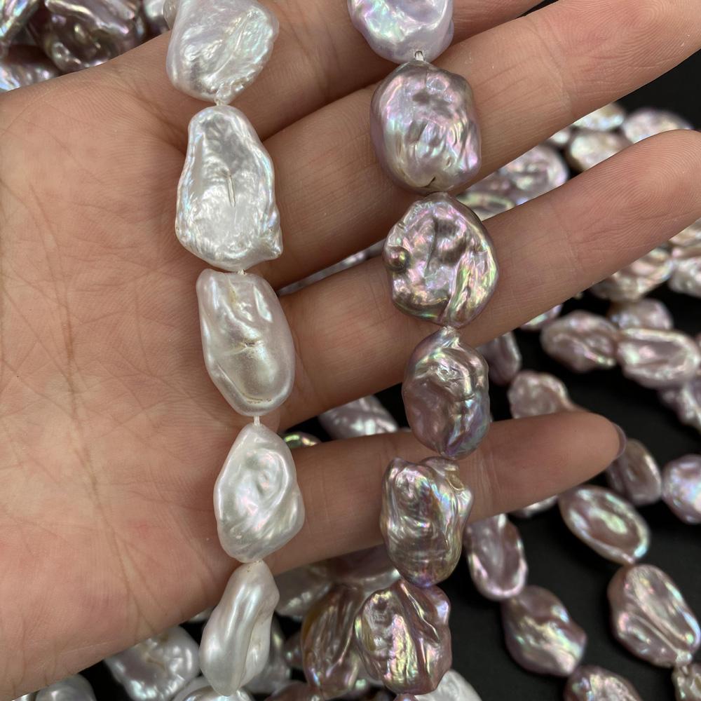 1String, Boho Irregular Pearls, Luxury Natural Freshwater Pearl Beads for Jewelry Making DIY Necklace Bracelet Crafts, Mother's Day Gift 36cm