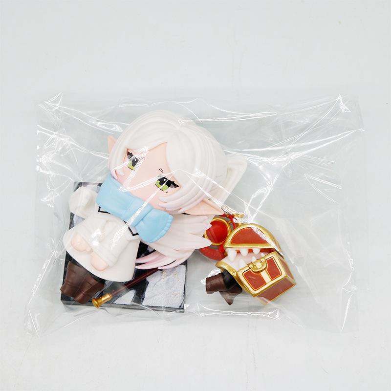 Anime Frieren Q Version Figures Model Magical Elf Statue Desktop Ornaments PC Case Decoration Toys Surprise Gifts Collectible