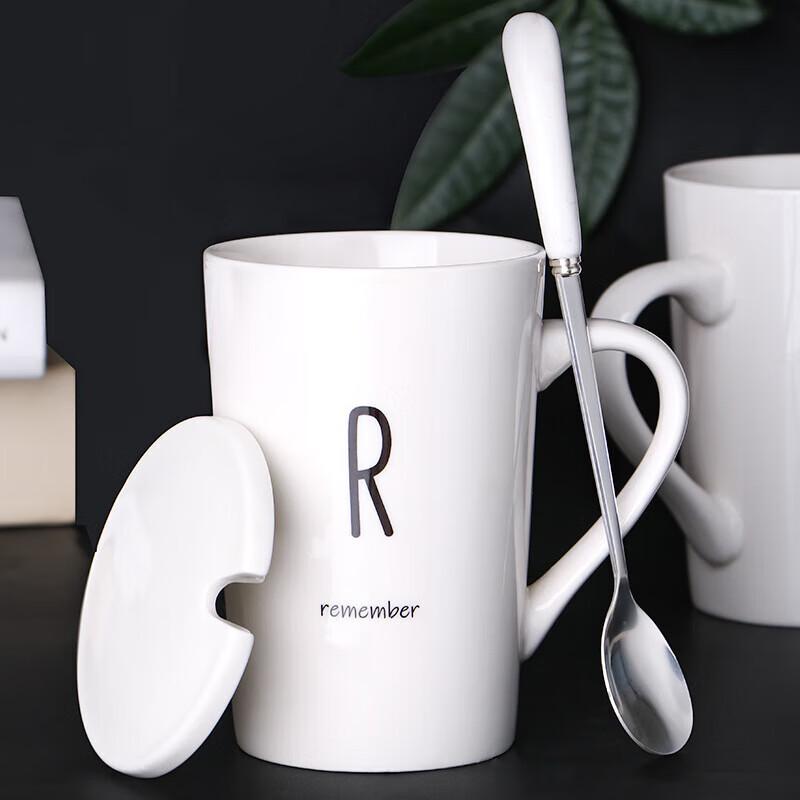 Ceramic Mug with Lid and Spoon