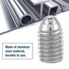 Jadeshay 20Pcs M8 Hex Socket Spring Ball Plungers 8 * 10 mm, Durable Stainless Steel Precision Threaded Push Fit Insert Screws for Lubrication and
