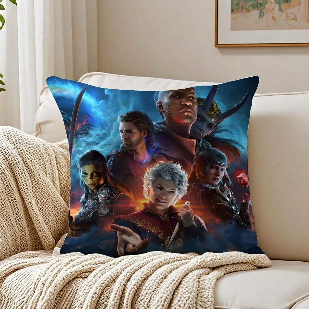 BBaldurs Gate Pillow Game Peripheral Cushion Cover Pillowcase Antidustmite living Room Sofa Decor Cushion Room