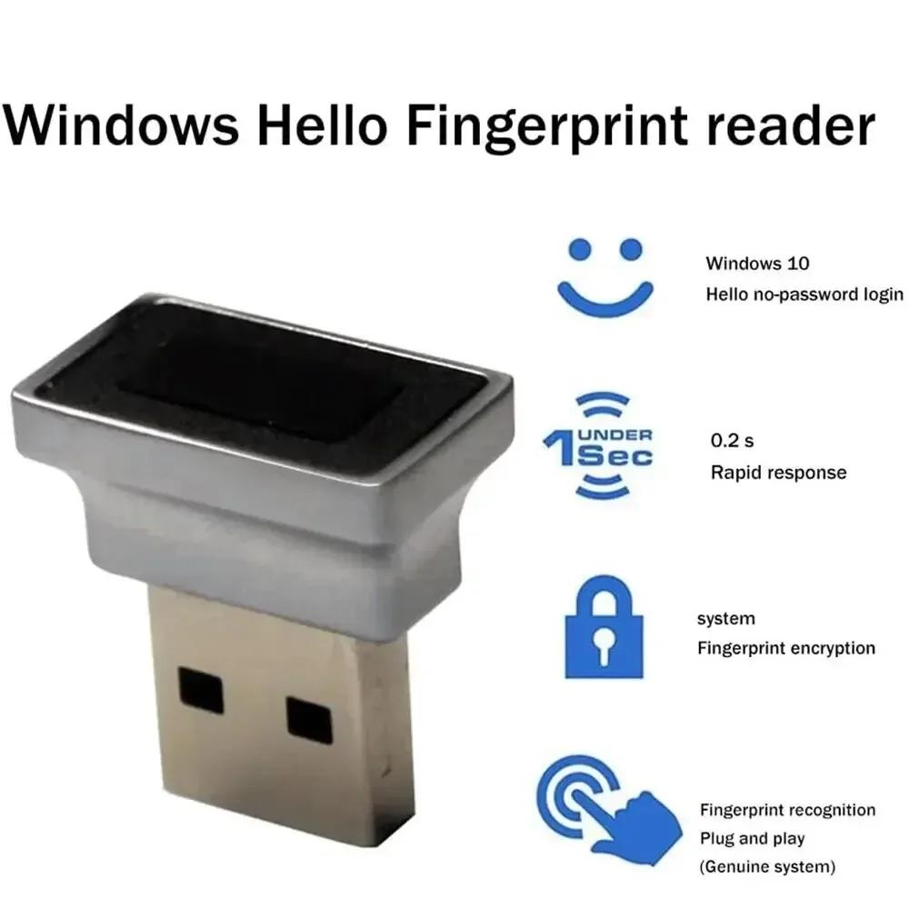 Windows 10 11 USB Fingerprint Reader Module Biometric Scanner Padlock Laptop Accessories For Hello Fingerprint Unlock Function