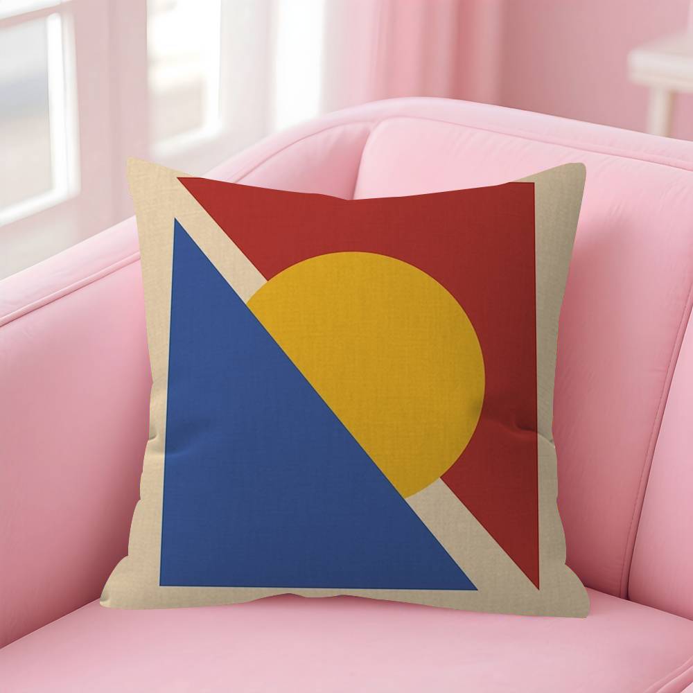 Abstract Bauhaus Style Geometric Picture Cushion Cover Car Throw Pillow Case For Sofa Car Christmas Gift