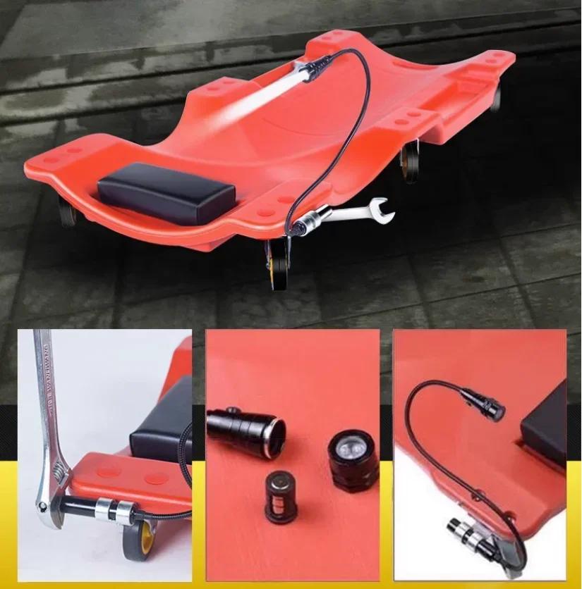 36 Inch Car Repair Lying Board With LED Light Skateboard Spare Parts Repair Board Car Vehicle Service Maintenance Tool