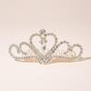 Girls Crown Tiara Children's Korean Crown Birthday Performance Princess Baby Rhinestone Comb Hairpin Hairpin Hair Accessories