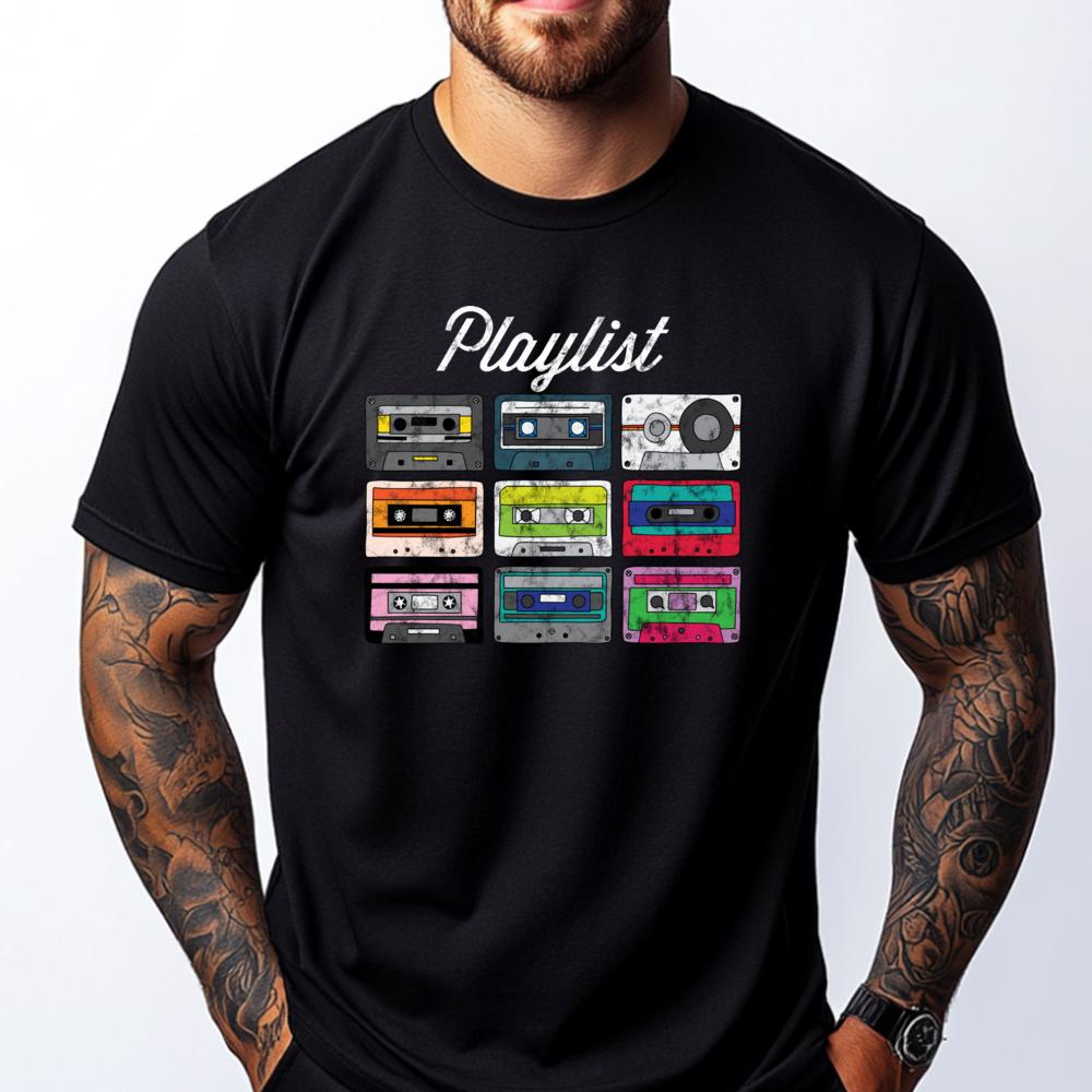 

Old School Dj Mixtape Cassette Graphic T Shirts 100% Cotton Streetwear Mens Gifts Print Camisetas De Hombre - Men s Summer Co... 5XL різнокольоровий