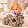 Decorative Statues for Birthday Sleeping Mermaid Figurine, Resin Cute Statue, Mini Ornament Desktop, Micro Landscape Accessories Aquarium Car