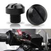 M10 Mirror Hole Cover Cap Positive and Reverse Screw Aluminum Motorcycle Motorcycle 4pcs (Black)
