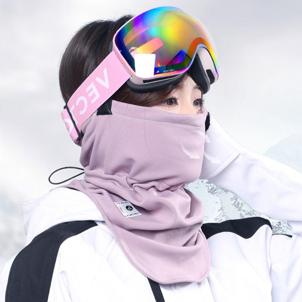 Keep Warm Winter Ring Scarf Fixed Headband Soft Muffler Multifunctional Full Face Mask Outdoor