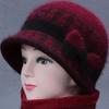 Hat female autumn and winter rabbit plush wool hat plush warm knitted hat cycling cold-proof cap