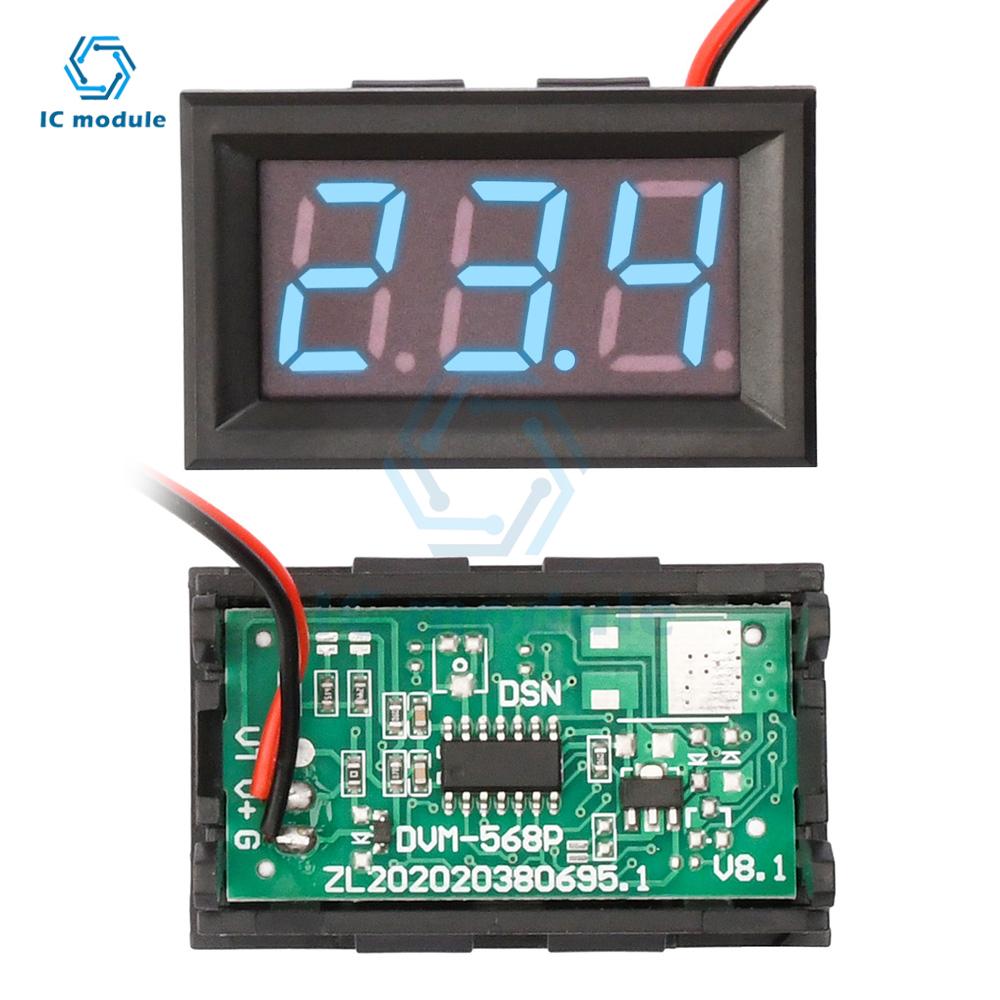 Mini LED Digital Display Voltmeter Detector DC 4.5-30V /DC4.7-30V/ DC5-30V Voltage Monitor Tester Gauge for Motorcycle Car