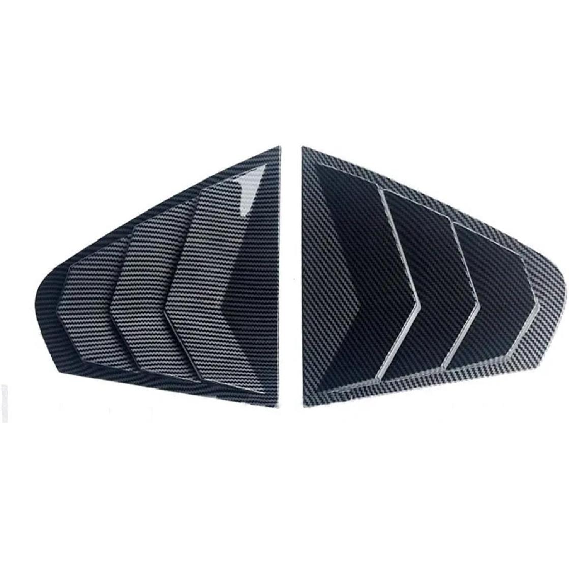 

Compatible For Volkswagen Jetta MK6 2012 2013 2014 2015 2016 2017 2018 Car Rear Window Louver Shutter Cover Side Vent Blinds Trim Sticker(Carbon Carbon Look