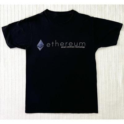 Ethereum Smart Contract ETH Ether Cryptocurrency T-Shirt Black MD 19” X 27”