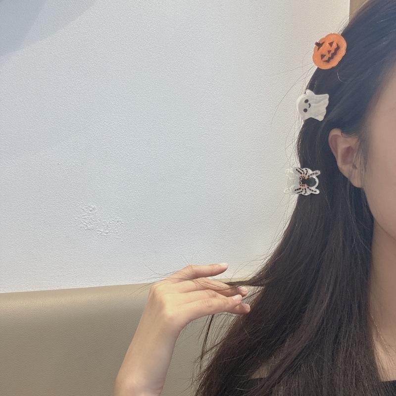 Pumpkin/Ghost Halloween Theme Hair Claw Clip Holiday Party Headwear Hair Claws For Hair Diy Accessory Hair Styling