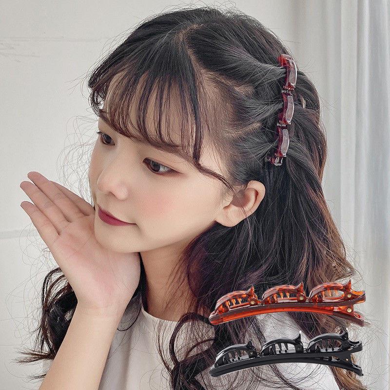 Unisex Double Braided Bangs Hairstyle Hairpin Hair Accessories Hair Styling Hair Clip Hair Styling Hair Clip Salon Hair Tools