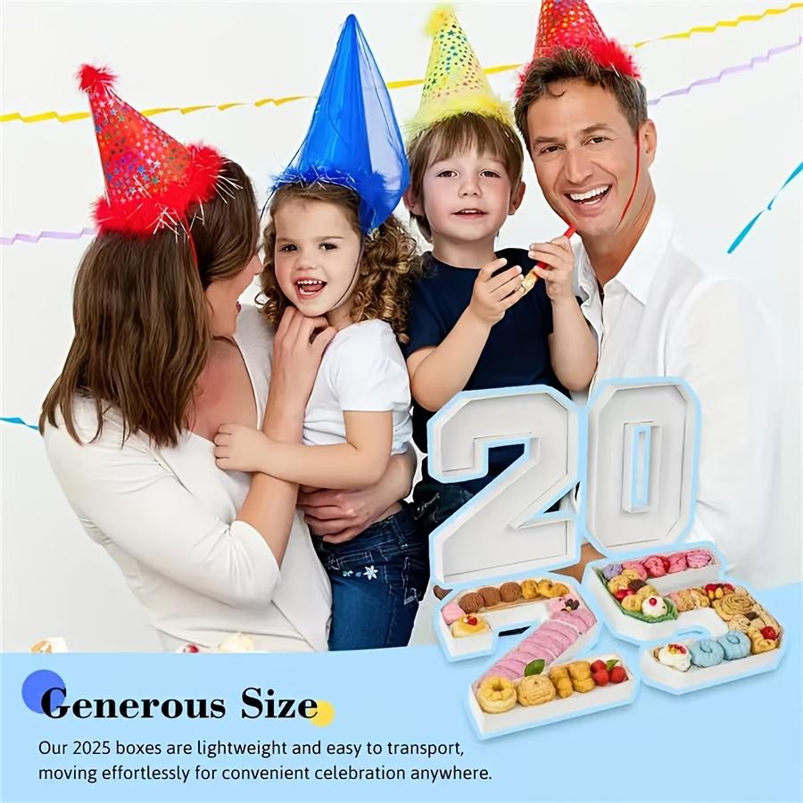 1pc Number Candy Box Snack Box Creative Graduation Fruit Platter Sum Snack Plate