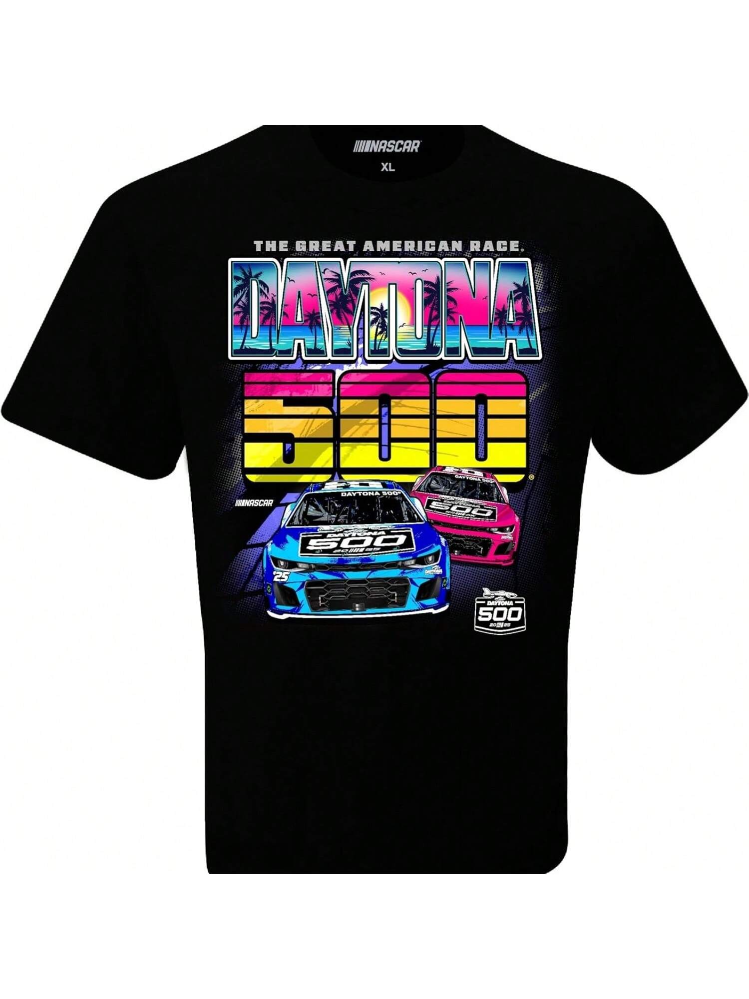 

2025 NASCARs Daytonas 500 Great American Race Throwback T-Shirt XXXXXL чёрный