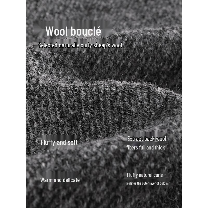 XWI Women's Loose Fit Double-Sided Wool Blend Coat