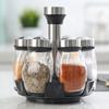 Space-Saving Seasoning Rack Food Grade Condiment Organizer Rotatable Spice Rack  Kitchen Use
