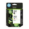 Hp 302 Pack de 2 Noir/Trois Couleurs (X4D37Ae) Cartouche d'encre multipack, N/Cmy