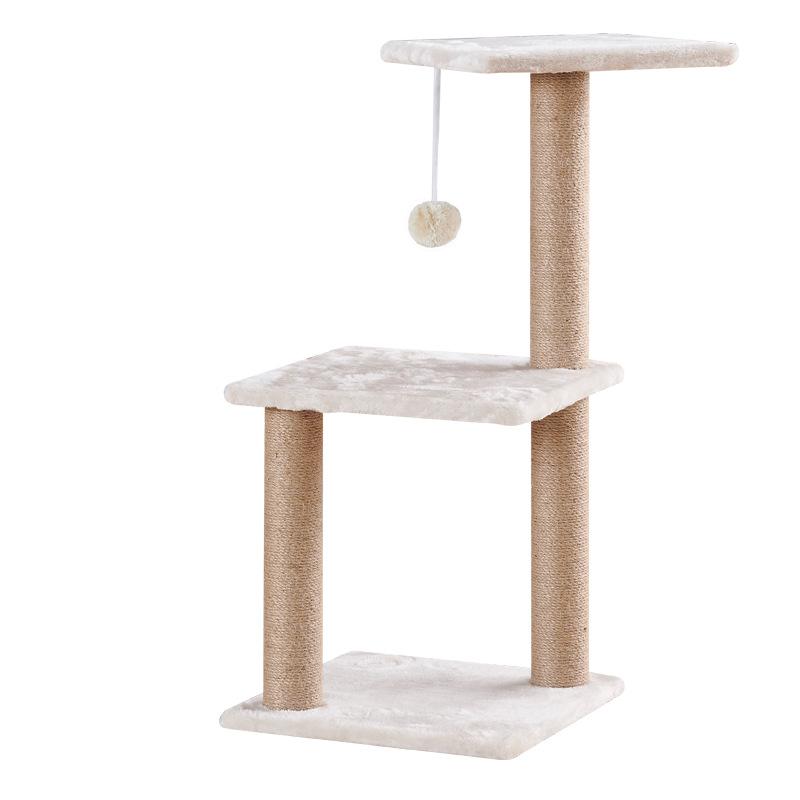 Kratzbaum fr Hauskatzen, moderner Katzenturm mit Kratzbumen aus Sisal,  Katzenwohnung mit Plschsitzstange, Kletterleiter und baumelndem Ball  gnstig kaufen  Preis, kostenloser Versand, echte Bewertungen mit Fotos   Joom