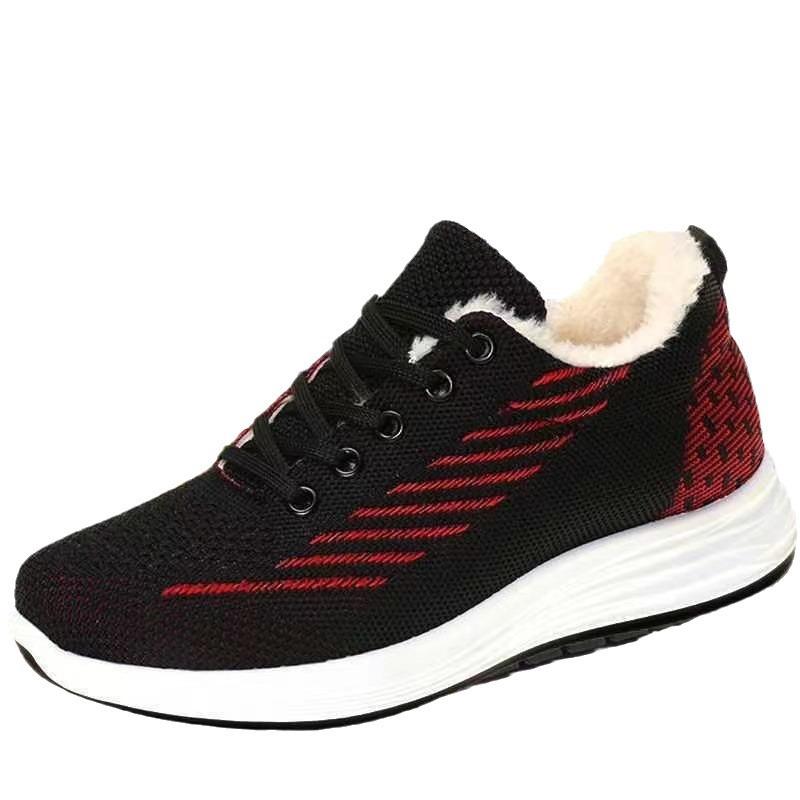 Women's Winter Warm Sneakers Lightweight Anti-Slip Walking Shoes With Faux Fur Lined Casual Comfortable Outdoor Running Workout Shoes for Women