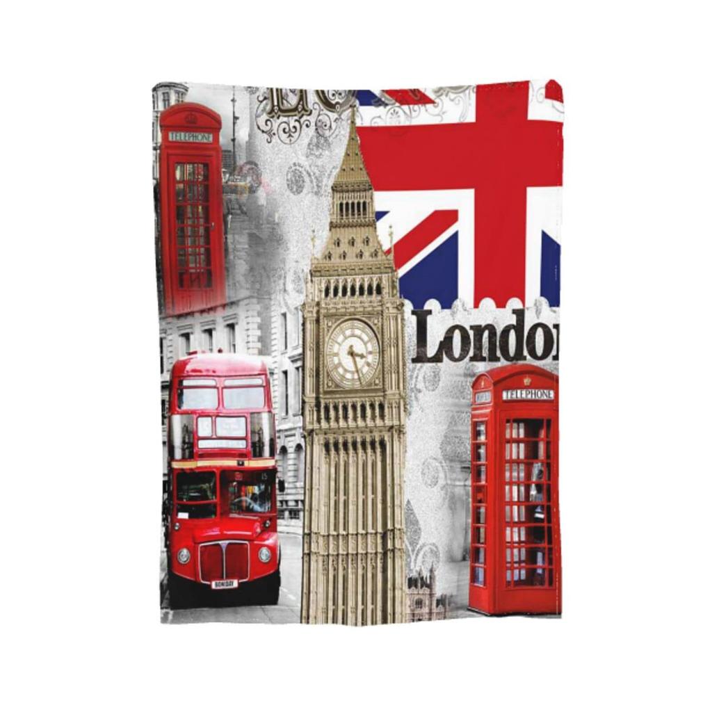 Union Jack London Blanket Soft Comfortable Flannel Blanket For Bed Sofa Chair Nap Travel Camping Blanket