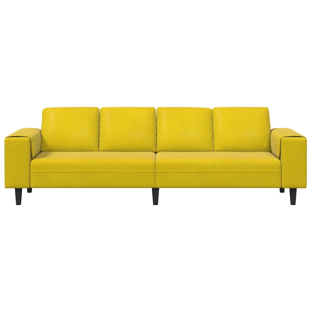 Living Room Sofa Yellow 250 x 77 x 76 cm