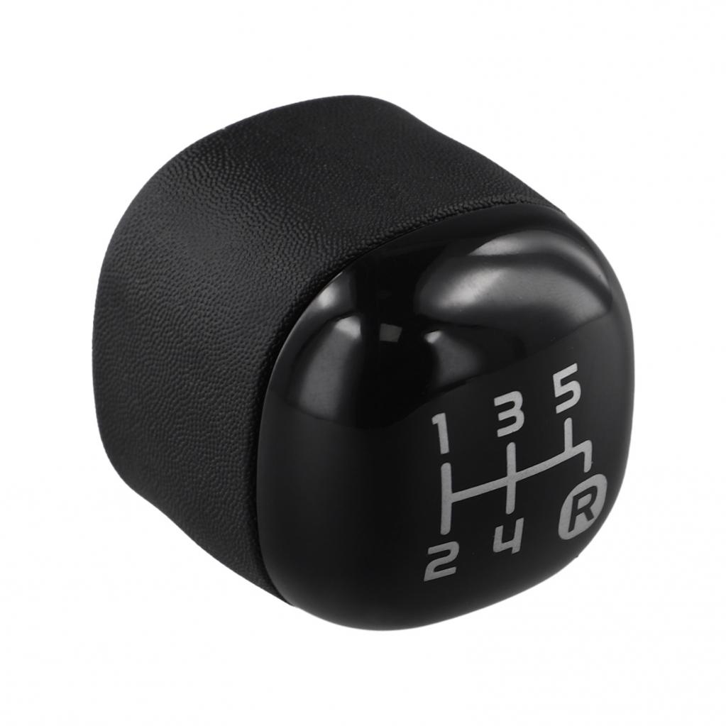 For Fiat For Panda Gear Knob Textured Grip Black 5 Speed Shift Pattern