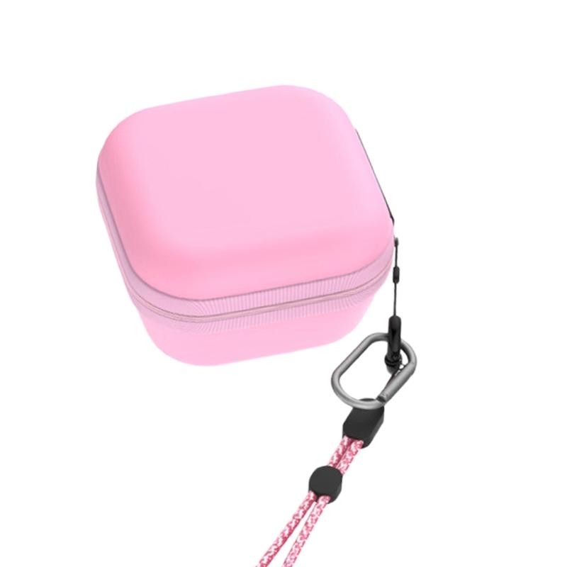 

Pouch for Punyrunzu Game Device Scratchproof Carrying Case Shockproof Storage Bag Hard Case with Lanyard розовый