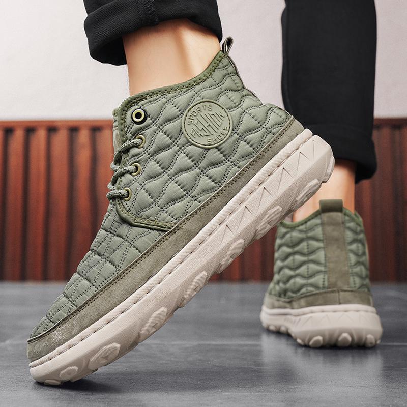 Мода 2024 Новые Зимние мужские ботинки Тапочки Теплая мужская обувь Водонепроницаемые — фото 6