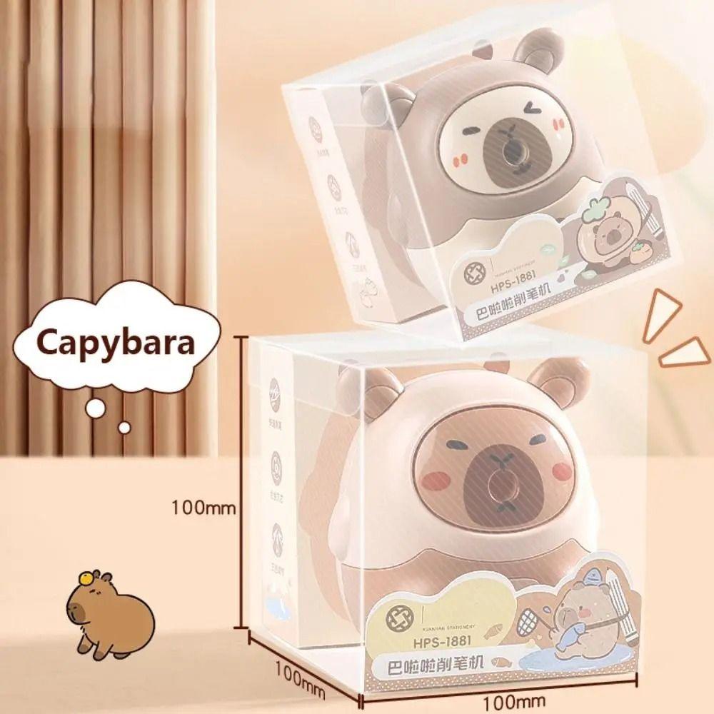 Cartoon Capybara Pencil Sharpener Hand Crank Pencil Sharpening Machine Office