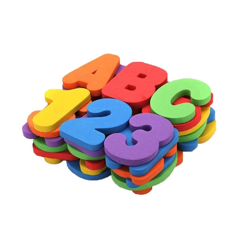 

36Pcs Foam Letters Bathtub Bathroom Education Learning Toys Alphanumeric Total Bubble Stickers Children s Puzzle DIY Toy Set New