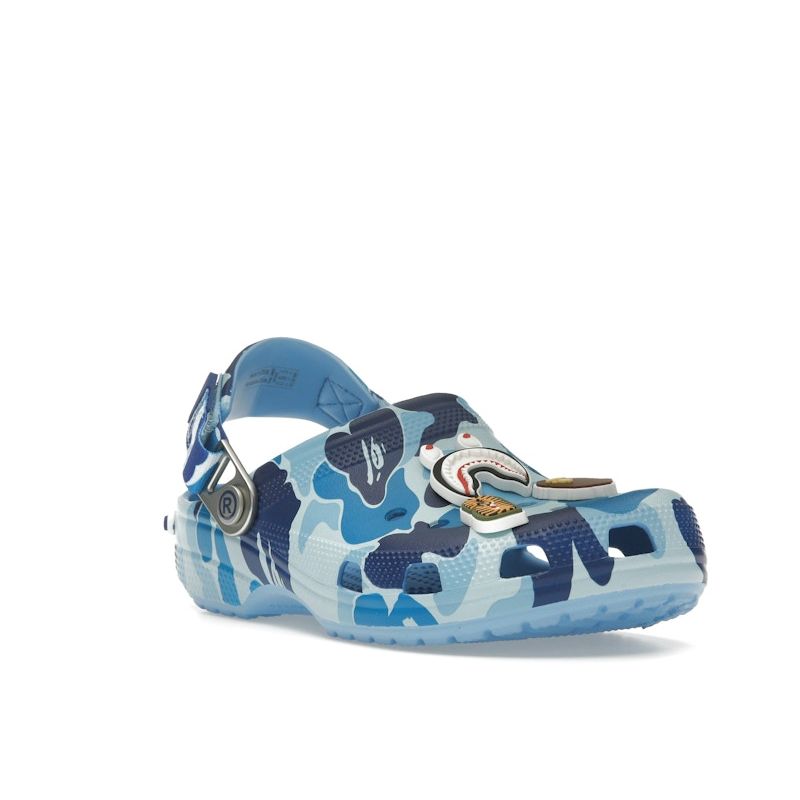 BAPE X Crocs Classic Clog ABC Camo - Blue Unisex Sneakers 209627-4TB