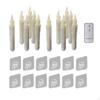 12 Pieces Flameless Pillar Candles LED Decorative Taper Flickering 3D Wick Material