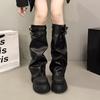 Byxor stövlar 2025 höst nya tjocksulade Martin stövlar avtagbara två bär stövlar Spice girl vind höjdhöjande stövlar kvinnor