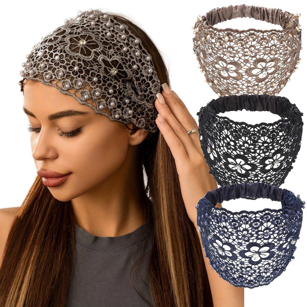 Hair Clips Headband Scarves With Elastic Boho Bandeau Headbands