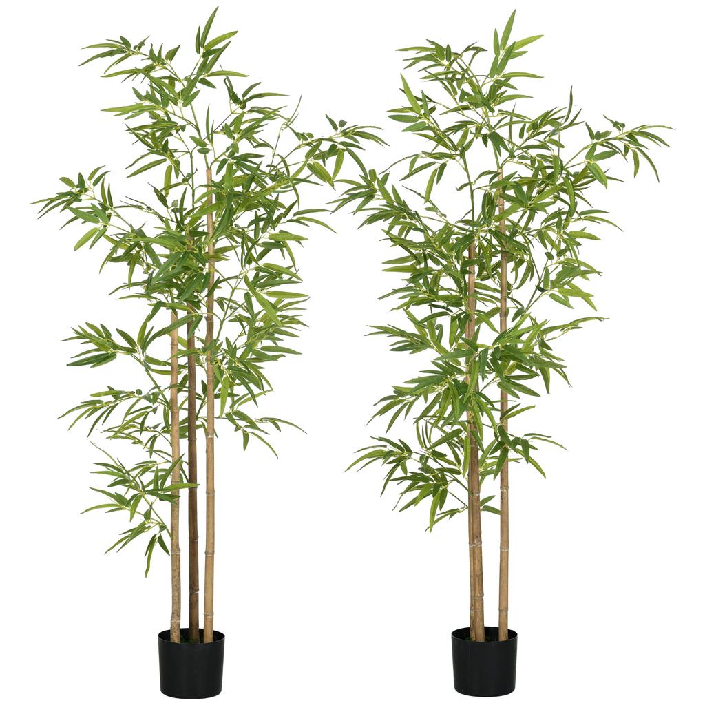Artificial Plant Bamboo Artificial Tree Height 180 Cm with Pot, Indoor Decoration, Very Realistic