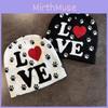 Letter Pattern Love Beanie Knitted Hat For Warm Winter Cap Breathable Fashion