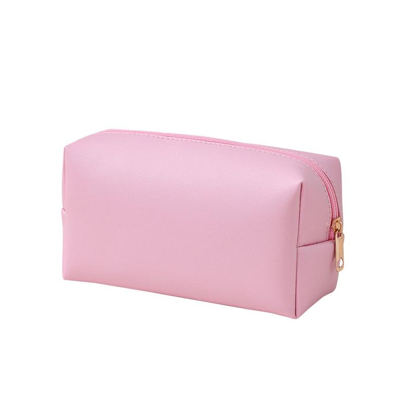 Stylish Waterproof Makeup Pouch, Soft PU Leather Cosmetic Case, Portable Toiletry Bag for Travel & Daily Use