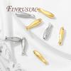 15.3mm Fish Shape Beads 18K Gold Plated Separators For Bracelets Accessories,DIY Jewelry Making Supplies,Necklace Beads Findings