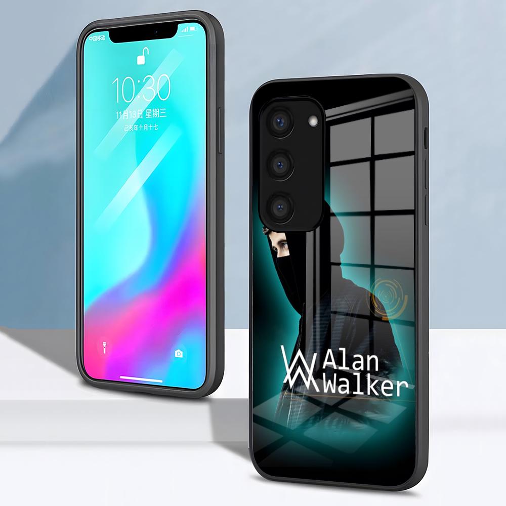 A-Alan Walker DJ Phone Case For Samsung S26 S25 S24 FE S23 S22 S21 Plus S20 Ultra Note20Ultra Black Glass Cover