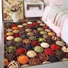 Multiple Sizes Colorful Spices Arranged Carpet for Living Room Bedroom Sofa Home Decor Rus Non-slip Floor Mat Luxury Gift